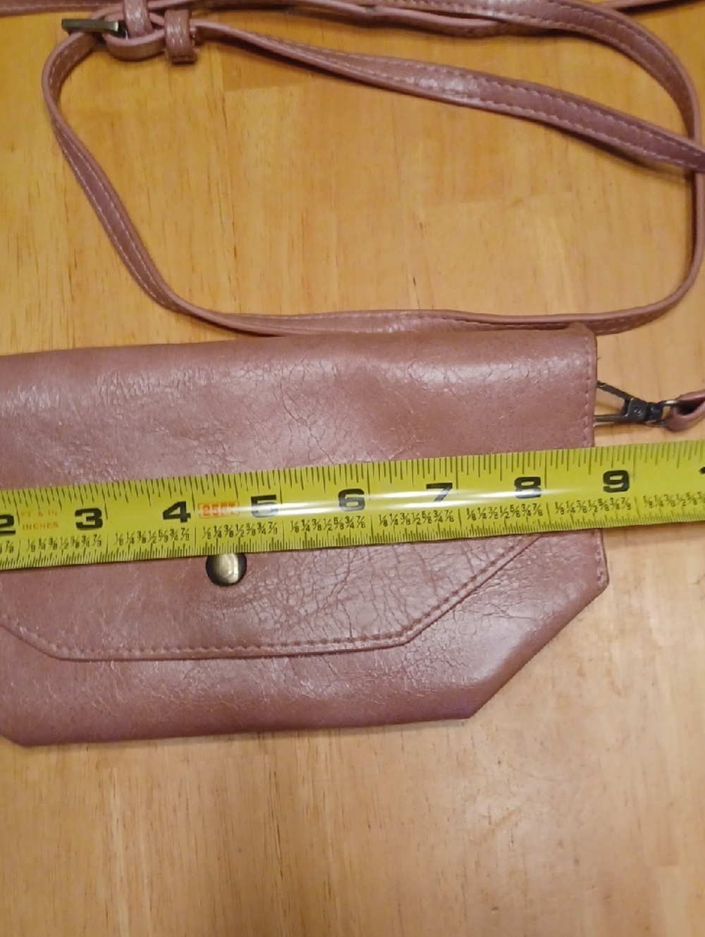 Anthropologie Women's Crossbody Wallet Bag in Mauve Brown Vegan - Picture 14 of 14